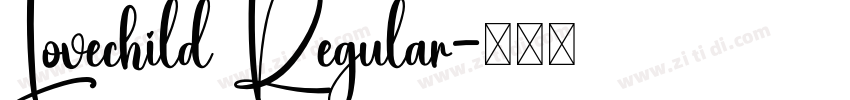 Lovechild Regular字体转换